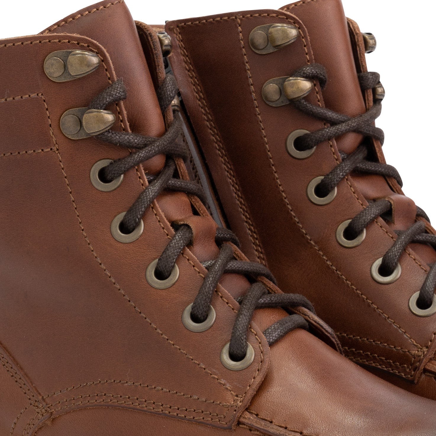 Haugesund - Wool-lined lace-up boots - Lady - Cognac DFW